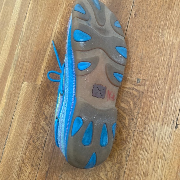 Twisted X #WDM0048 Boat Driving Moc Blue Textile Denim Shoes Women’s Size 11 - Picture 10 of 12